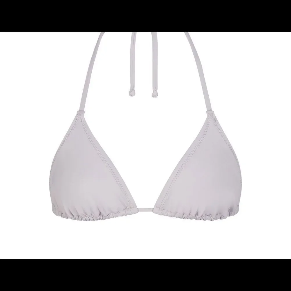 SKIMS Recycled Triangle‎ Swim Top Snow XS NWT in packaging